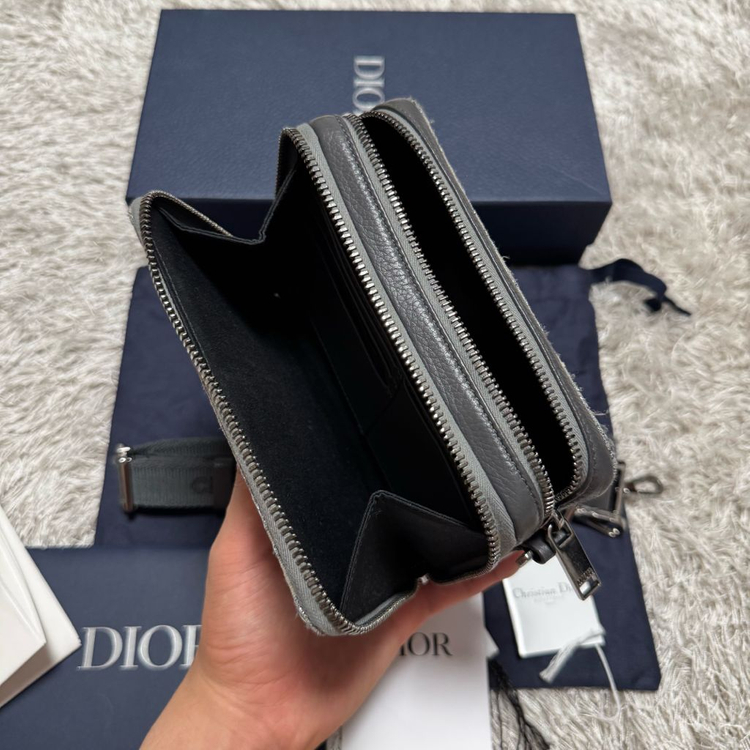 [ OS ] 디올 오블리크 루테늄 스트랩 파우치 메신저백 크로스백--6