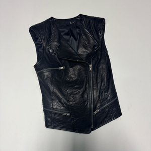 여성 지컷 리얼 양가죽 염소가죽 베스트 조끼 s 이미지