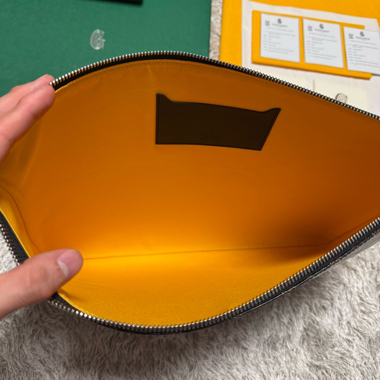 [ 키링 포함 , GM ] 고야드 세나 마카쥬 클러치백 블랙--5