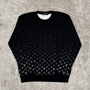 [ 새상품 , L ] 루이비통 모노그램 그라디언트 니트 블랙