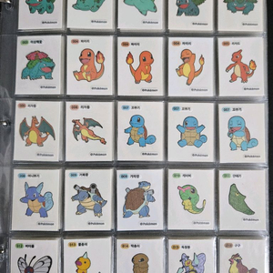 포켓몬 띠부씰 뮤,뮤츠포함 1,2세대 띠부실 전종