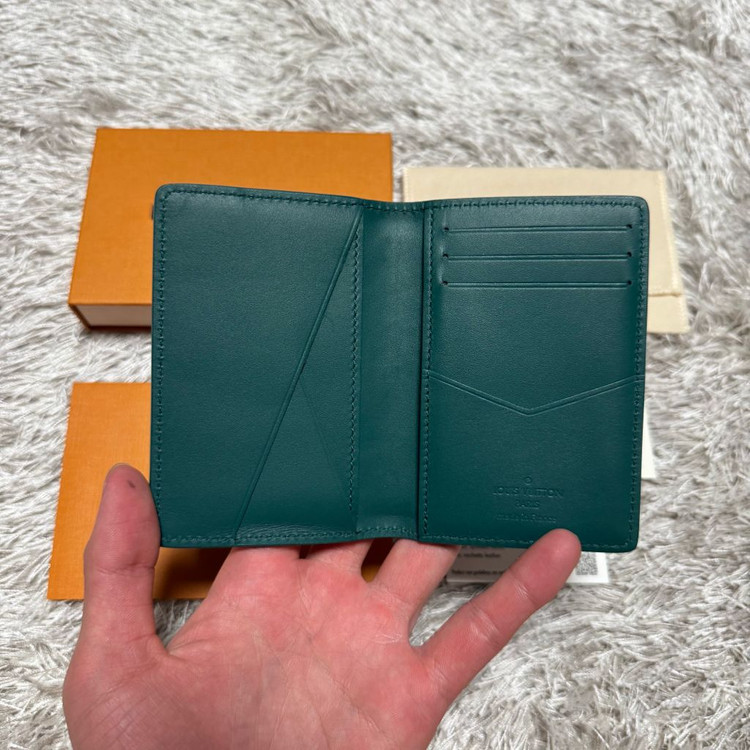 [ OS ] 루이비통 에어로그램 오거나이저 카드지갑 그린--2