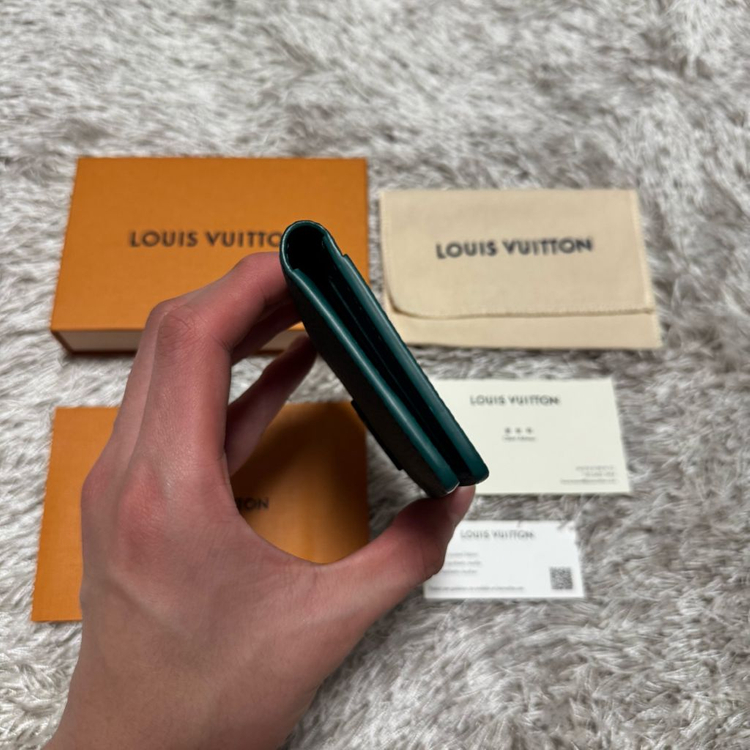 [ OS ] 루이비통 에어로그램 오거나이저 카드지갑 그린--3