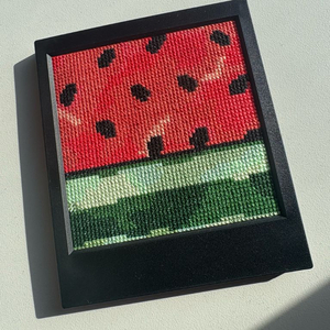 완성 십자수 팝니다~ (Watermelon / 액자 포함)