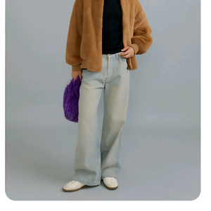 모이소 나무하나 피오 오버핏 집업 퍼 점퍼 이미지