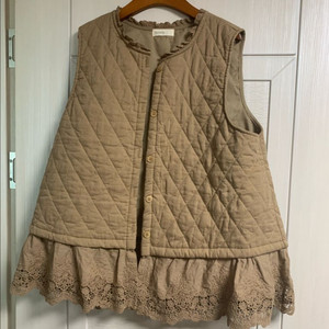 lovely 퀼팅 레이스 조끼 베스트