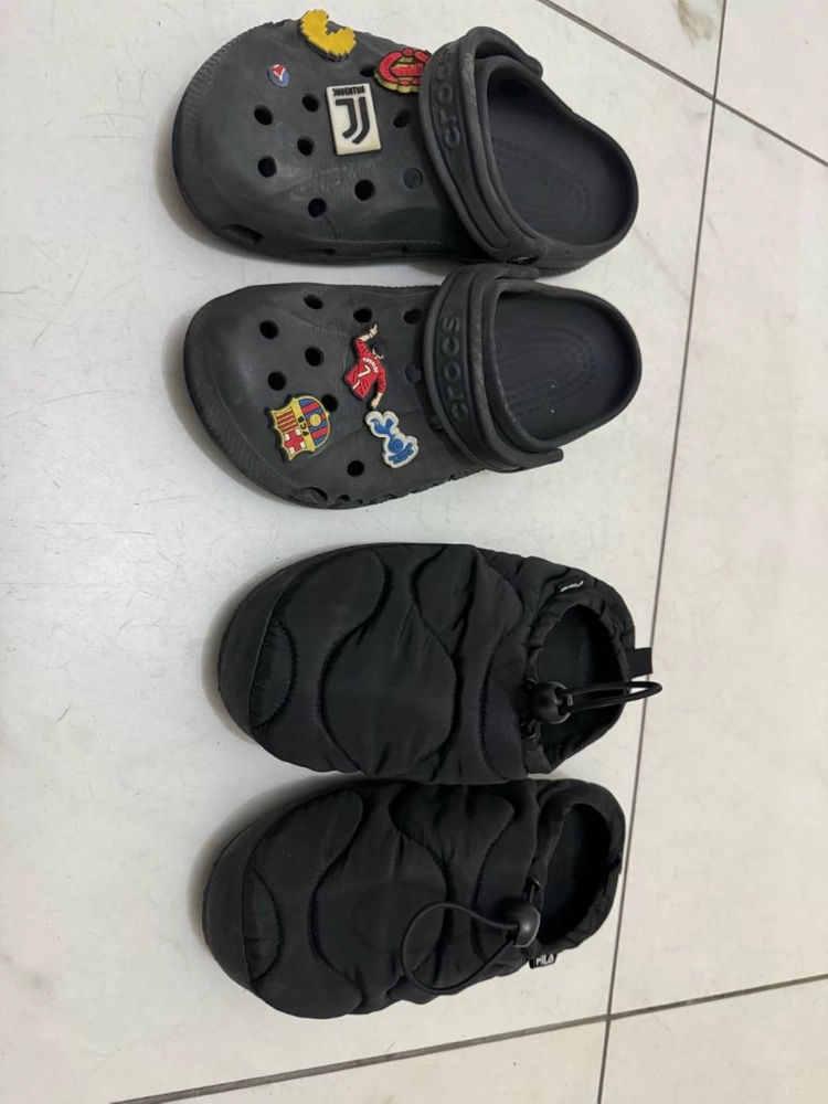 크록스샌들 +휠라패딩슬리퍼 240사이즈 이미지