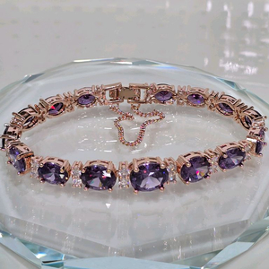 Tanzanite 큐빅 테니스 팔찌