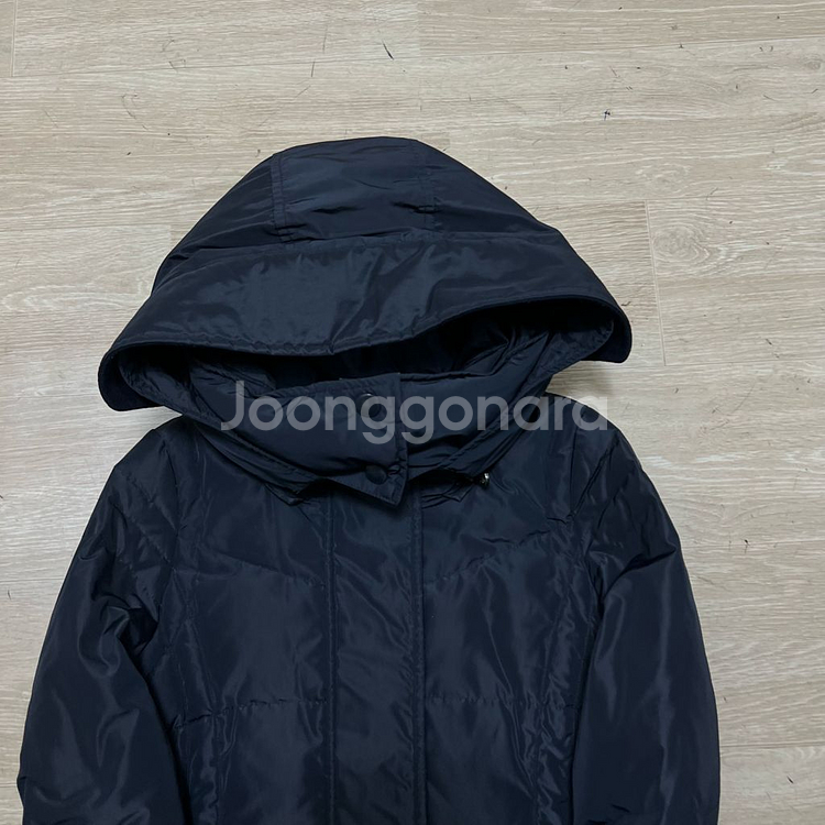 켈빈클라인 진스 여성 덕다운 와펜 후드 롱패딩 점퍼 [블랙] XS/85--1