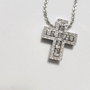 18k 화이트골드 색상 벨에포크 목걸이 라지 사이즈