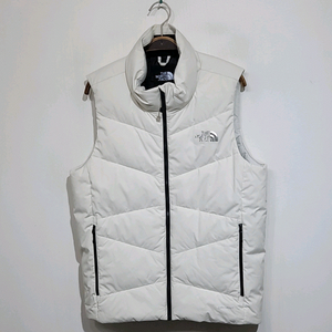 (M) 노스페이스 거위털 패딩조끼 화이트 구스다운 베스트
