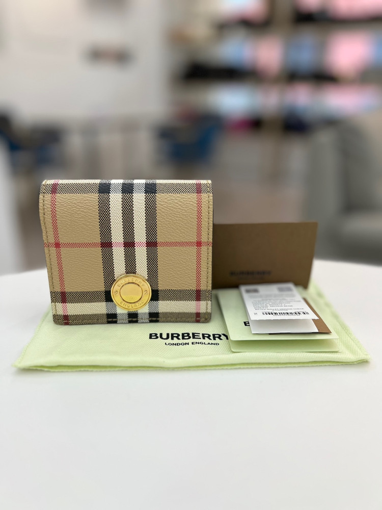 [럭스올 울산점]버버리 체크 스몰 반지갑 이미지