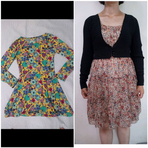 플로럴 원피스 + 니트 가디건 세트55 이미지