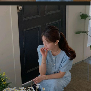 바이씨니 블루 원피스 드레스byssiny엔젤블라우스 투피스 세트 운포25 소라 크림각각 완전새거 !!!! 이미지