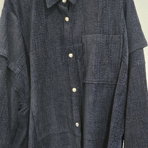 시스템 벨벳 셔츠 82 네이비