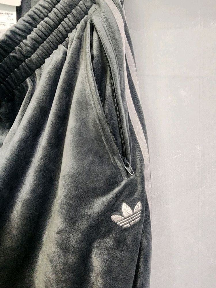아디다스 벨루어 벨벳 그레이 트랙 팬츠m--1