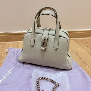 새상품)분크/// 토크 토트 스몰 라이트베이지 + 체인 참