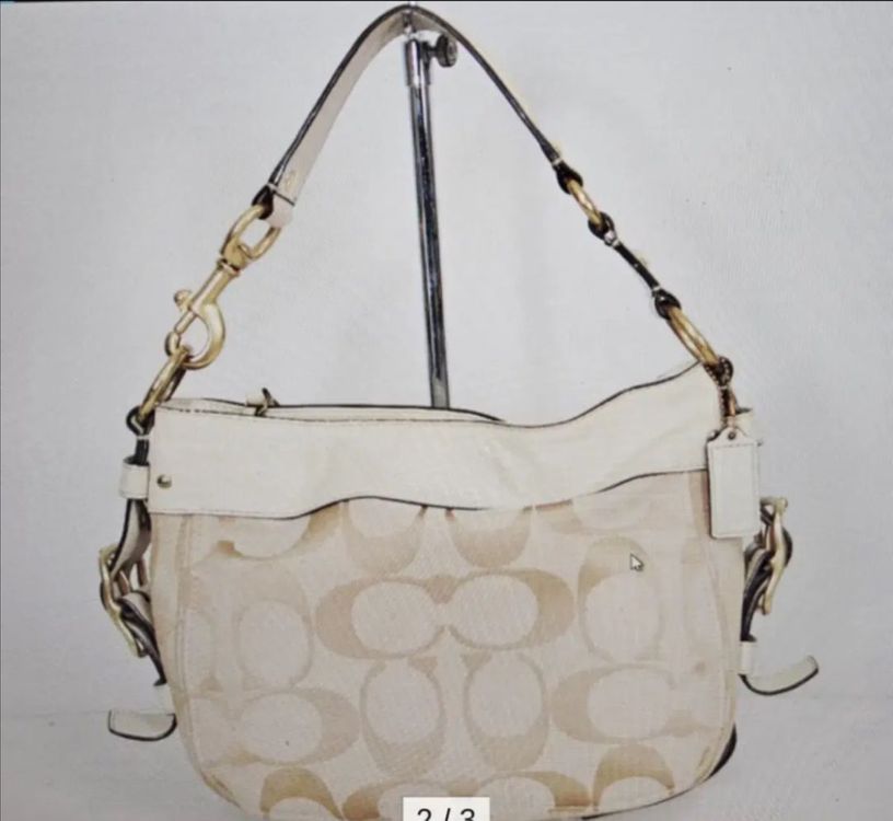 코치 시그니처 숄더백 아이보리--2