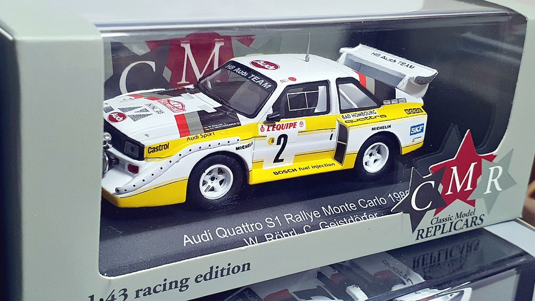 1:43 1/43 CMR 아우디 콰트로 그룹B 랠리카 4대 다이캐스트 일괄 세트--3