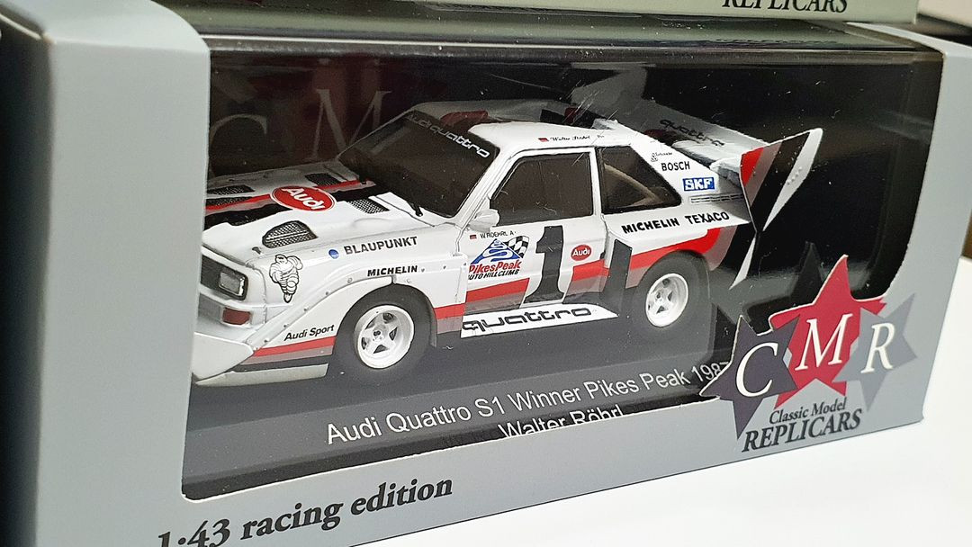 1:43 1/43 CMR 아우디 콰트로 그룹B 랠리카 4대 다이캐스트 일괄 세트--4