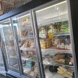 냉장냉동 쇼케이스 문열고닫고