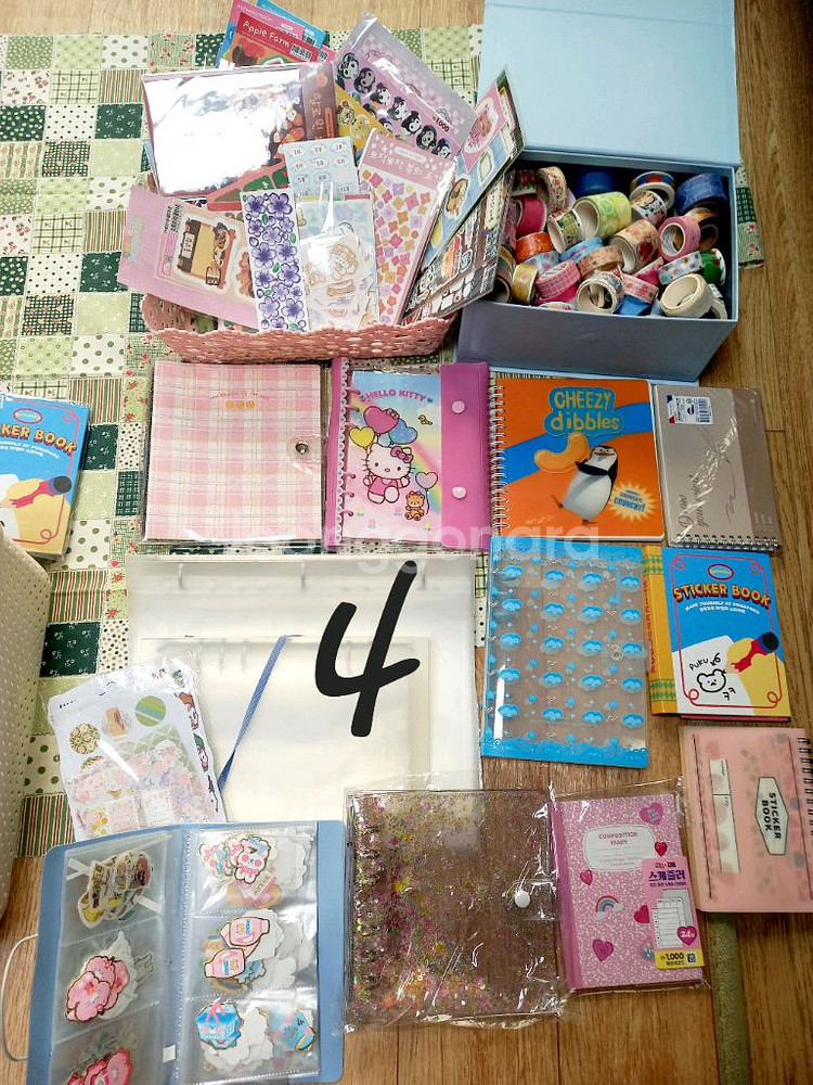 다꾸세트박스 다이어리 스티커 마테 메모지 랩핑지 인스 떡메 스티거모음 파일등--3