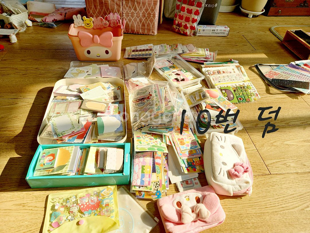 다꾸세트박스 다이어리 스티커 마테 메모지 랩핑지 인스 떡메 스티거모음 파일등--9