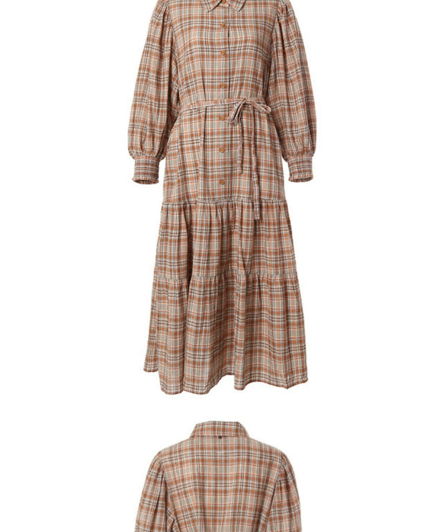 써스데이아일랜드 체크 원피스 이미지