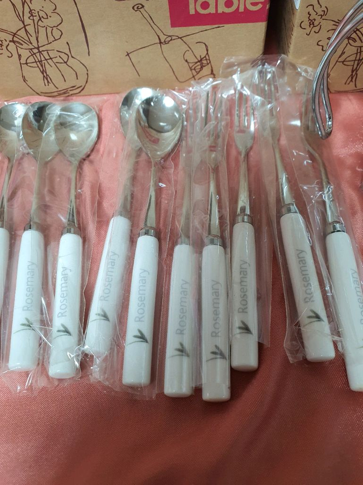 [새상품] 행남자기 티스푼 티포크 꽂이 11p 세트--2