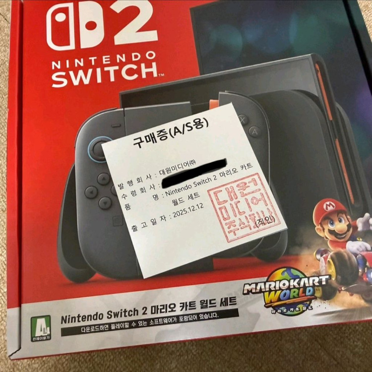 닌테도 스위치2 마리오카트 월드 에디션 새상품 이미지