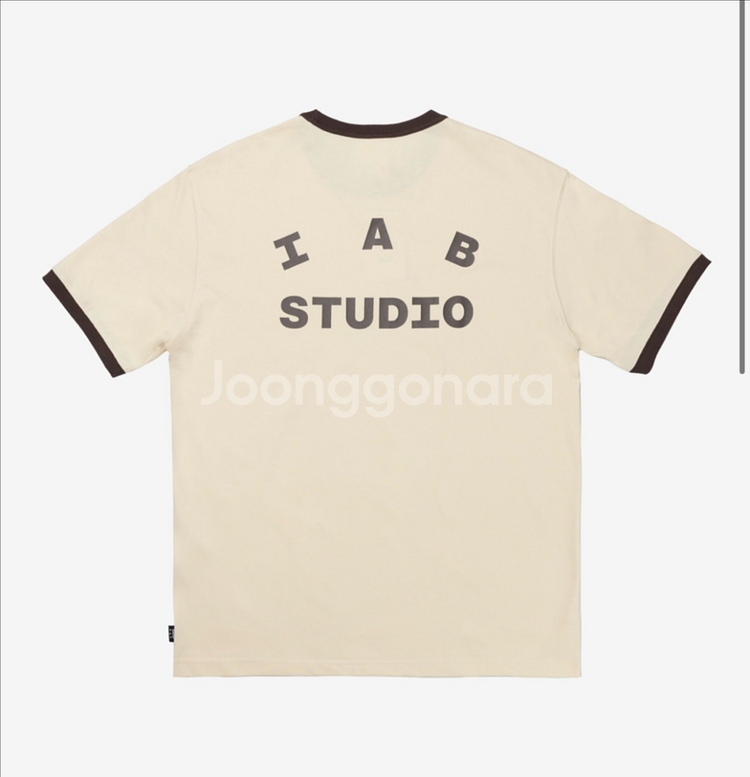 아이앱X이별에 필요한 티셔츠 아이보리 브라운 XL 판매--3