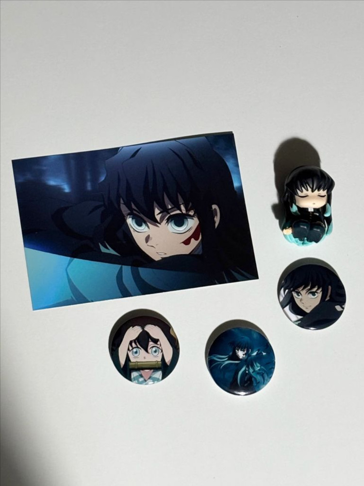 귀멸의칼날 귀칼 무이치로 굿즈 어깨쿵 꾸벅 가챠 팝업 특전 엽서 뱃지 이미지
