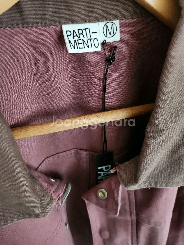 (새상품)파르티멘토 VTG 워시드 워크 자켓 핑크 M사이즈--3