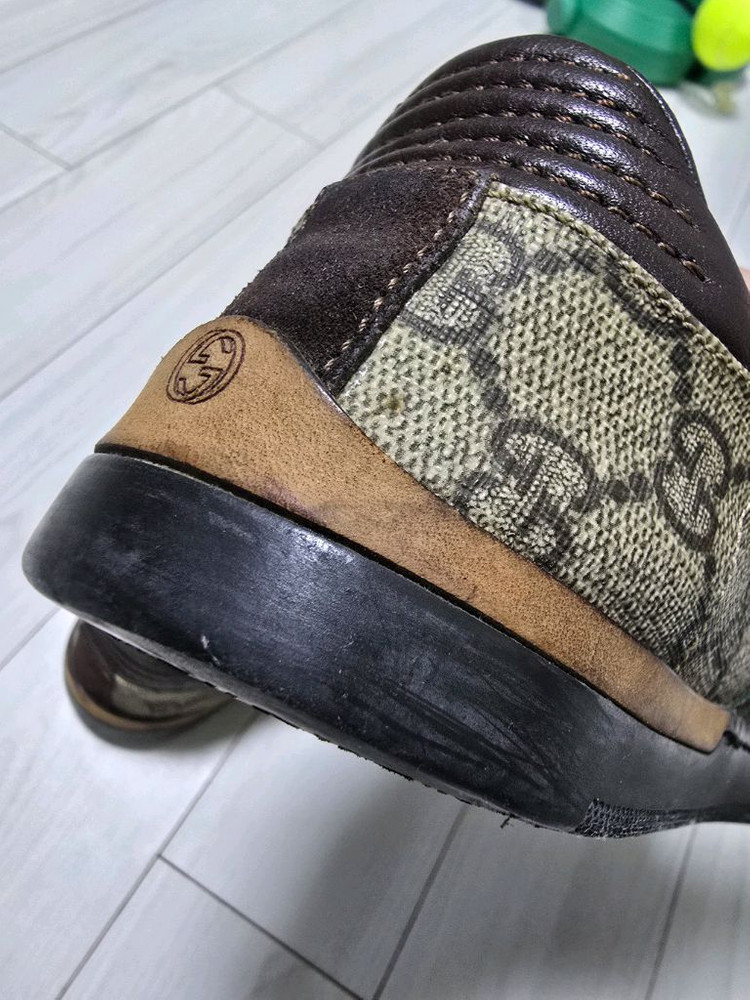 구찌 스니커즈 235 GG로고 PVC 로우탑 정품 운포--3