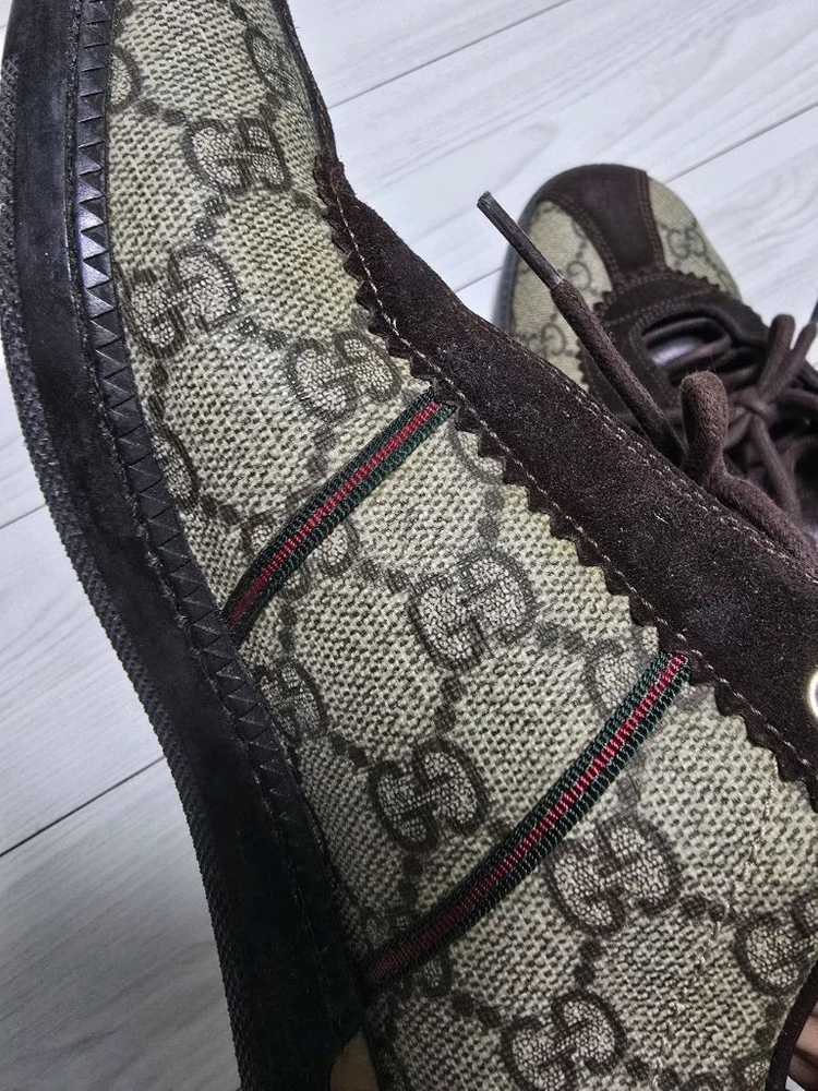 구찌 스니커즈 235 GG로고 PVC 로우탑 정품 운포--7