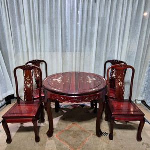 화류목 다이닝 테이블 의자세트
