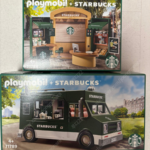 스타벅스 플레이모빌 커피트럭 + 플레이모빌 스토어 세트 일괄