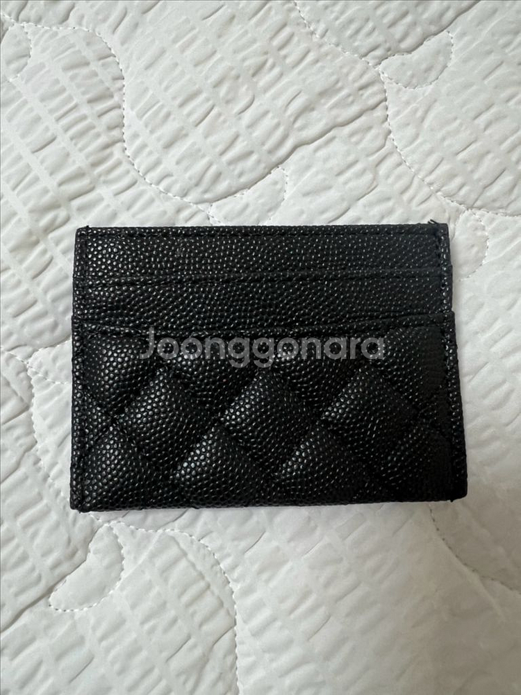 샤넬 캐비어 레더 카드지갑--2