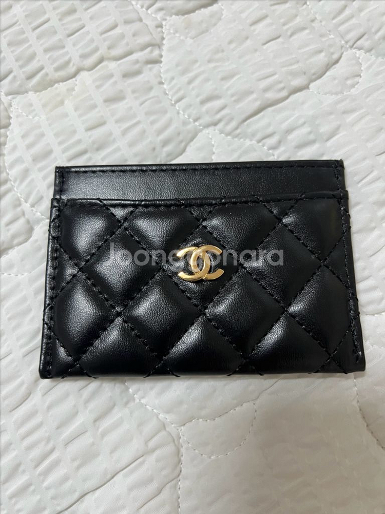 샤넬 캐비어 레더 카드지갑--3