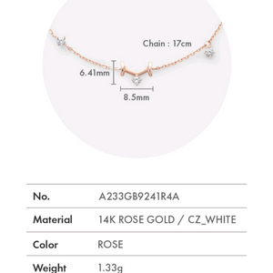 메트로시티14k팔찌. 졸업선물