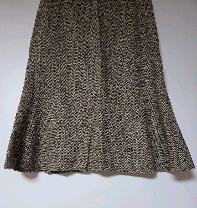 막스마라 MaxMara 헤링본 트위드 플레어 스커트 (40)--2