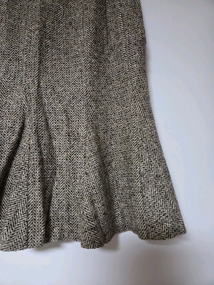 막스마라 MaxMara 헤링본 트위드 플레어 스커트 (40)--4