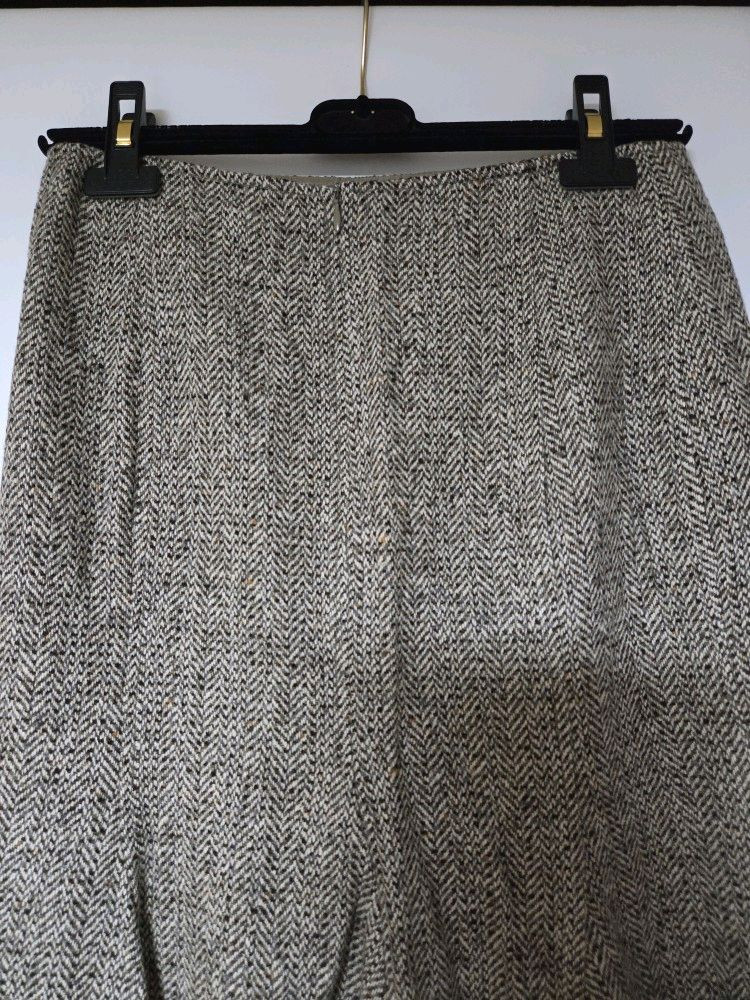 막스마라 MaxMara 헤링본 트위드 플레어 스커트 (40)--6