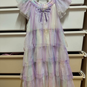 프랜치캣 보라무지개캉캉원피스 120사이즈 이미지