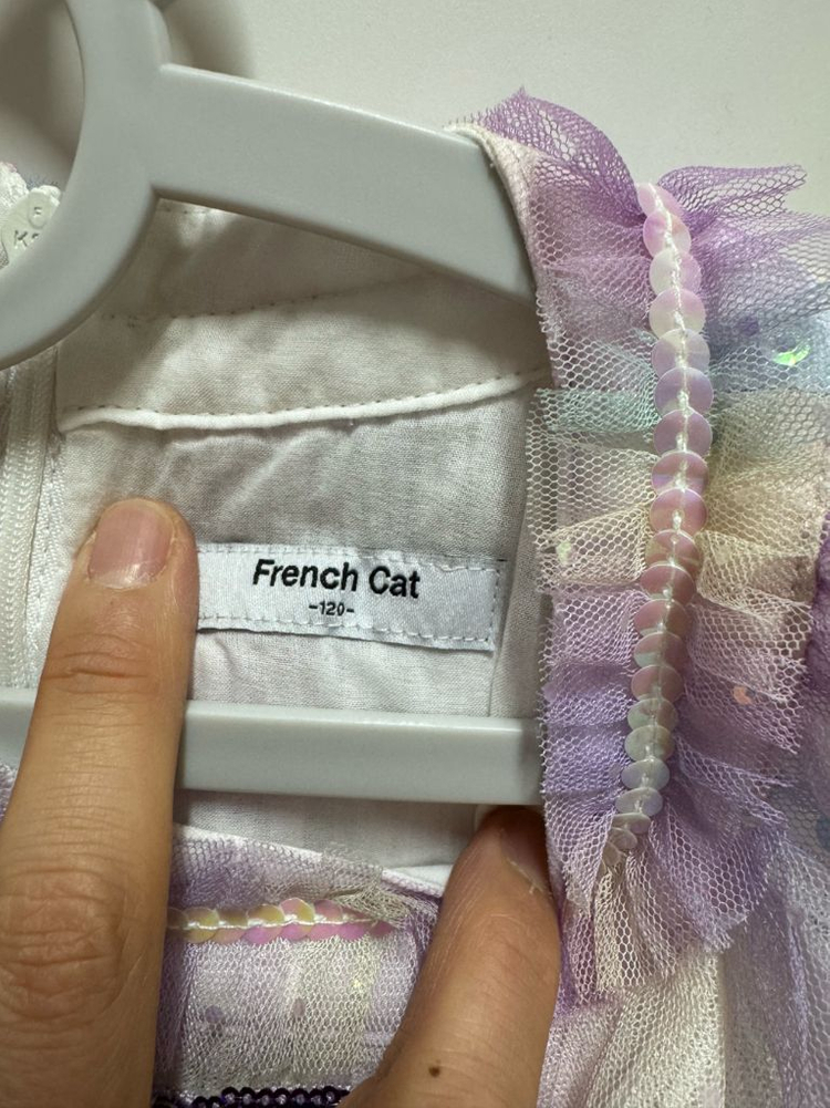 프랜치캣 보라무지개캉캉원피스 120사이즈 이미지