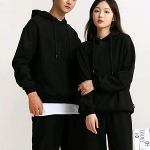 남녀공용 빅사이즈 오버핏 와플 후드티+일자팬츠 상하 세트