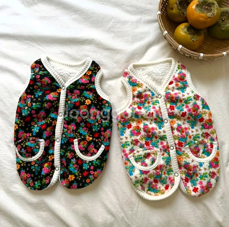 새상품 촌캉스 강아지 고양이 할머니 김장 조끼--4