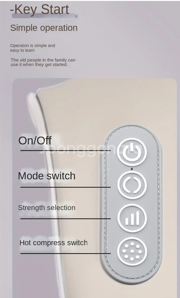 정품)무선 열기능 목/어깨 USB충전식 마사지 미개봉열--7