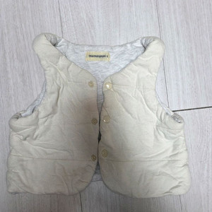 마마파파 아기 패딩조끼 s사이즈 아이보리 80~90사이즈