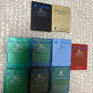 플스2 ps2 메모리카드(특이색상)